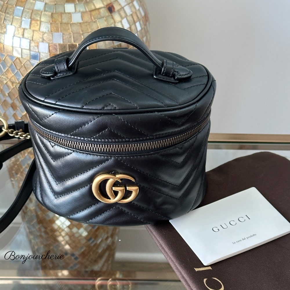 Authentic Gucci Black Quilted crossbody